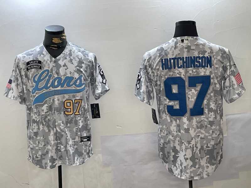 Men%27s Detroit Lions #97 Aidan Hutchinson 2024 Arctic Camo Salute To Service Stitched Baseball Jerseys->detroit lions->NFL Jersey